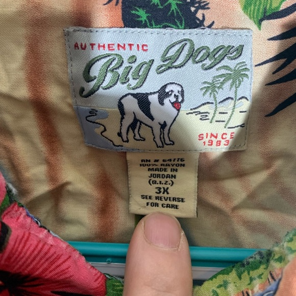 Vintage Big Dogs Hawiian men's shirt Size 3x - Picture 2 of 5